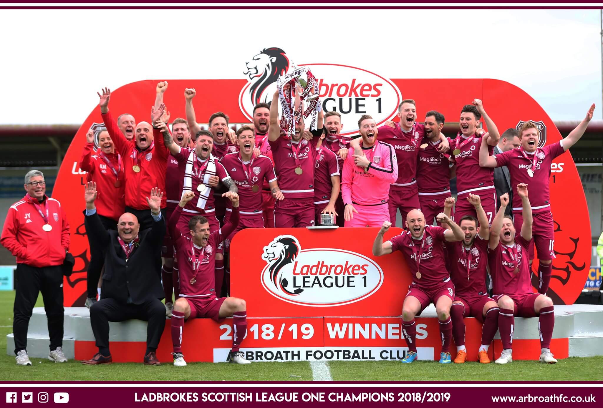 Arbroath FC - Ladbrokes Scottish League One Champions 2018/2019 ...