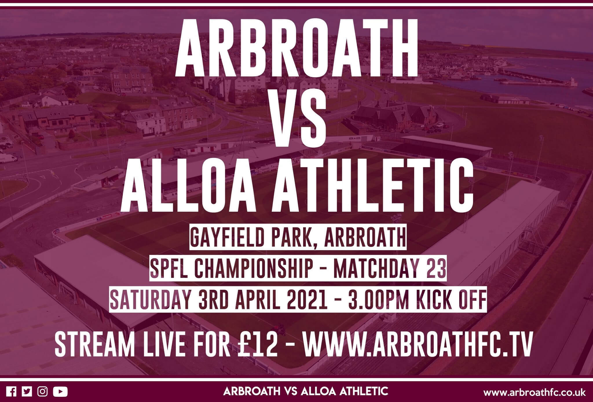 Arbroath v Hearts SPFL.Championship.Sat 20th March 2021.Mint. 